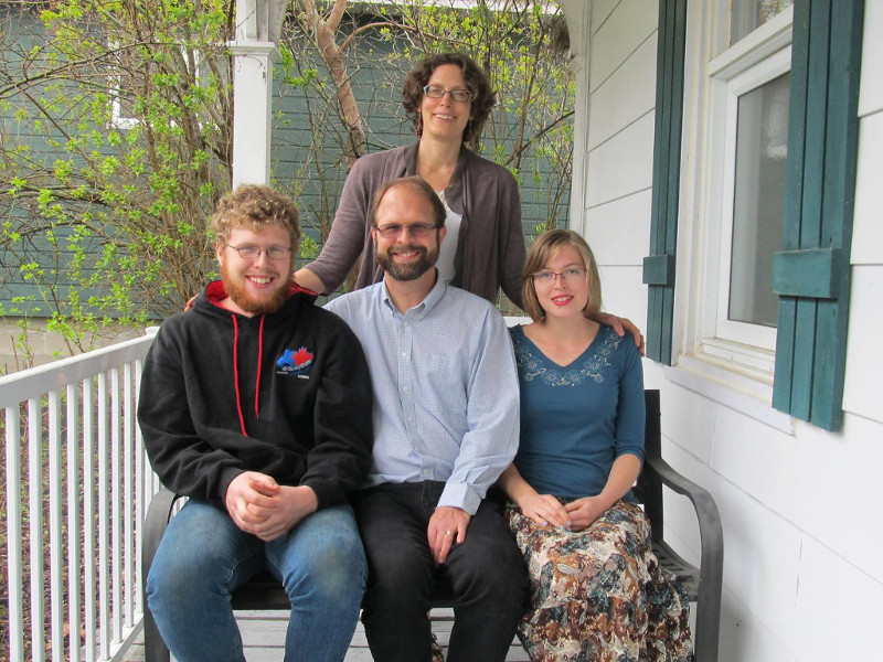 Our family on Mother's Day, 2017.